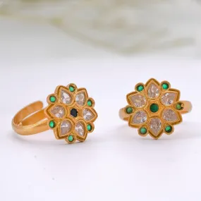 Gold Polish Adjustable Toe Rings