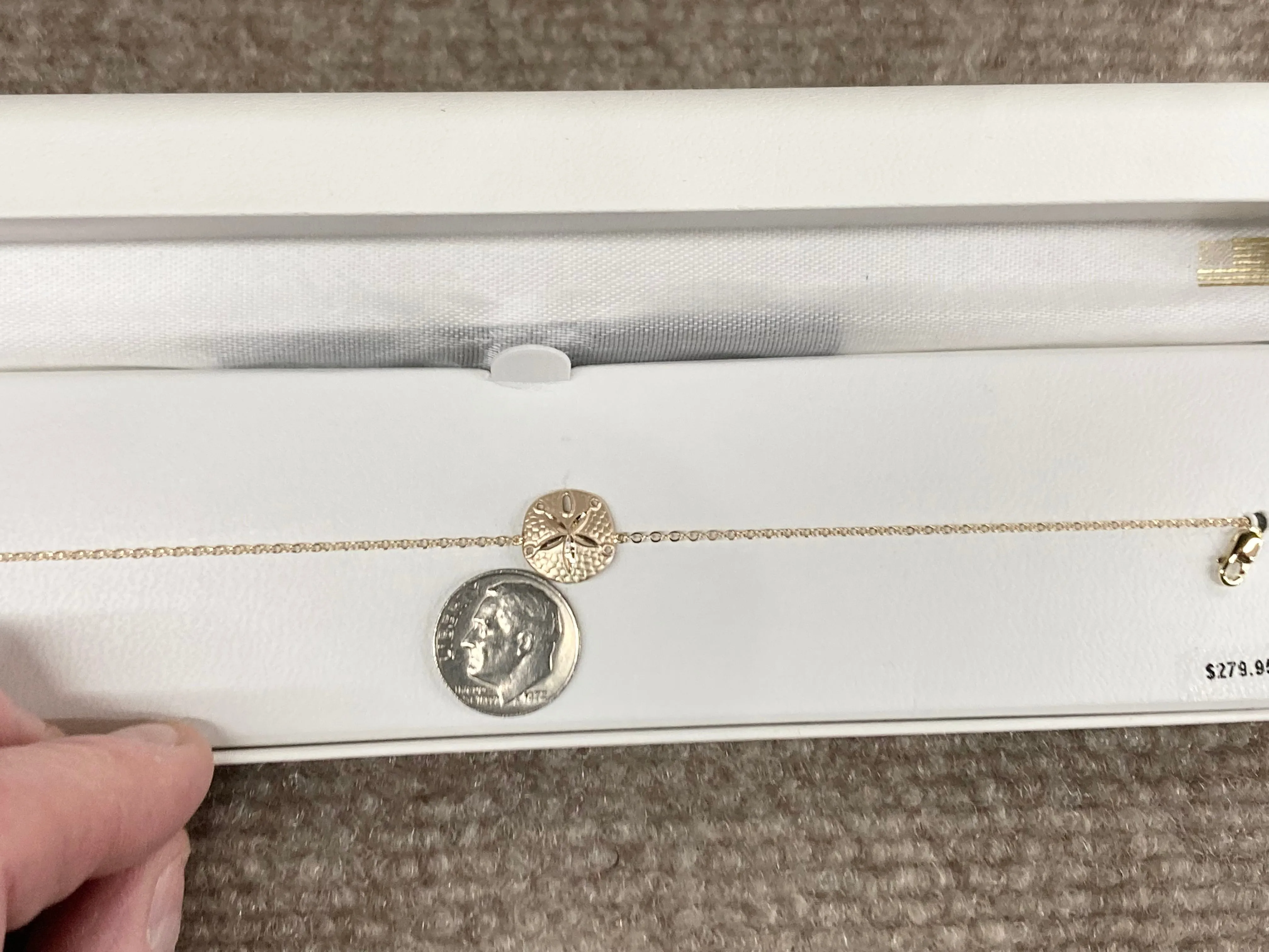 Gold Sand Dollar Adjustable Bracelet
