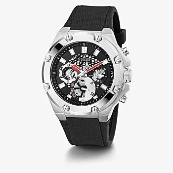 Guess GW0334G1 Black Silicone Strap Men Watches