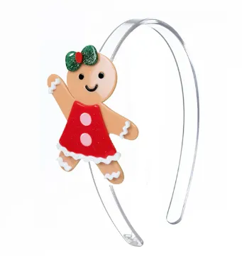Happy Gingerbread Girl Cookie Headband