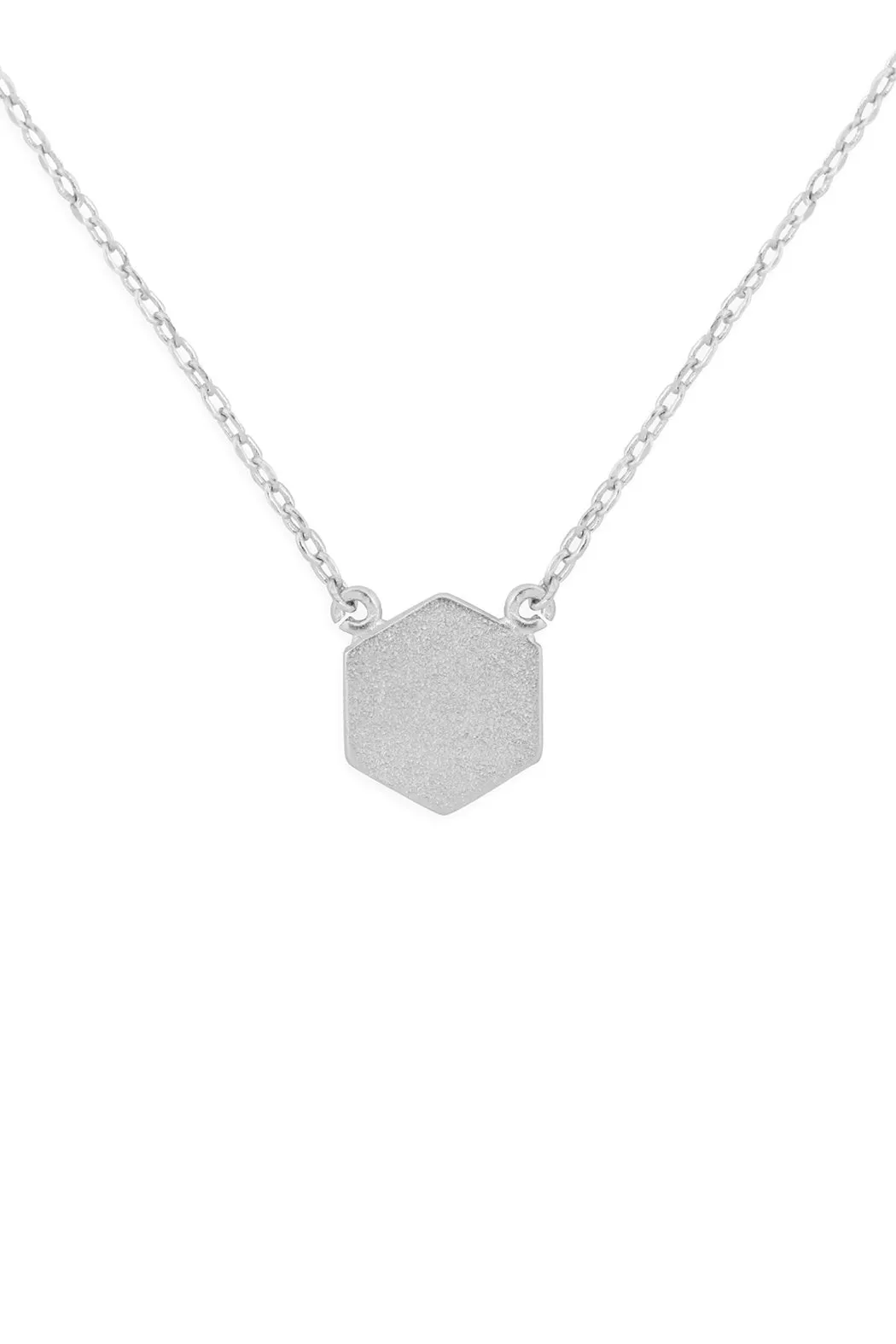 Hdnc2n479 - Hexagon Pendant Necklace