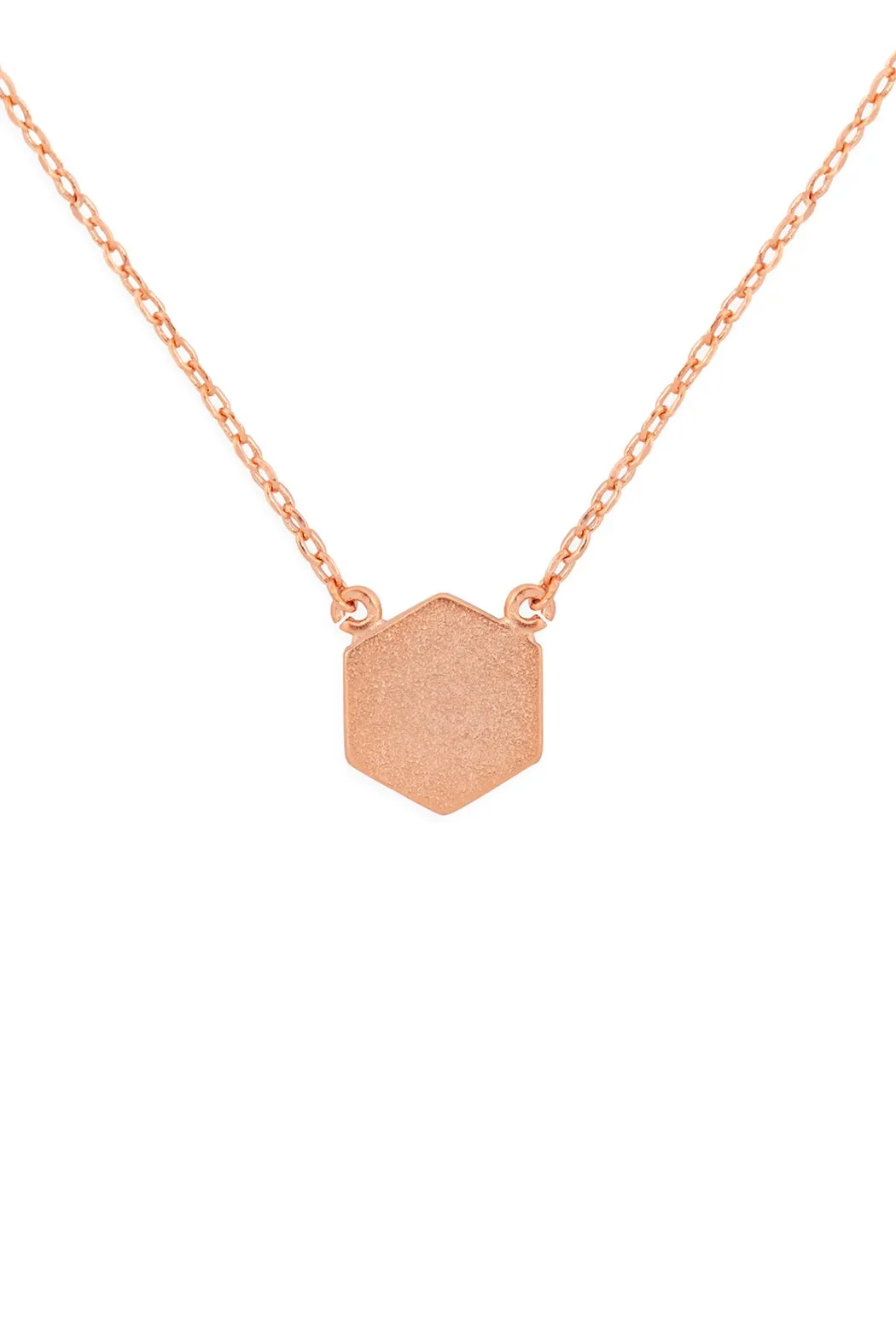 Hdnc2n479 - Hexagon Pendant Necklace