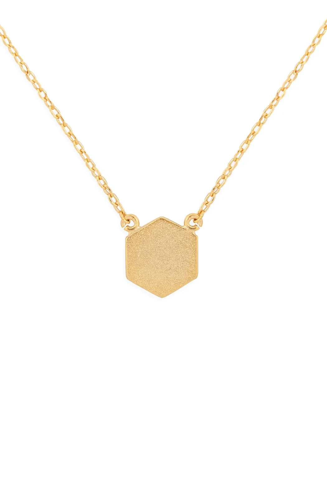 Hdnc2n479 - Hexagon Pendant Necklace