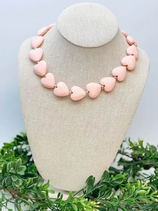 Heart & Gold Bead Necklaces