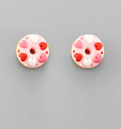 Heart Donut Studs