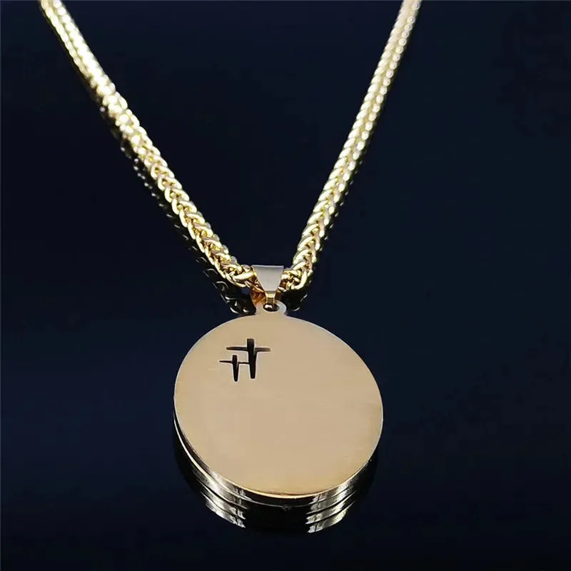 Hip Hop Goddess Stainless Steel The Madonna Necklaces Women/Men Gold Color Necklaces