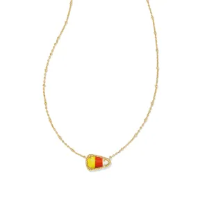Kendra Scott Candy Corn Short Pendant Necklace, Gold-Plated