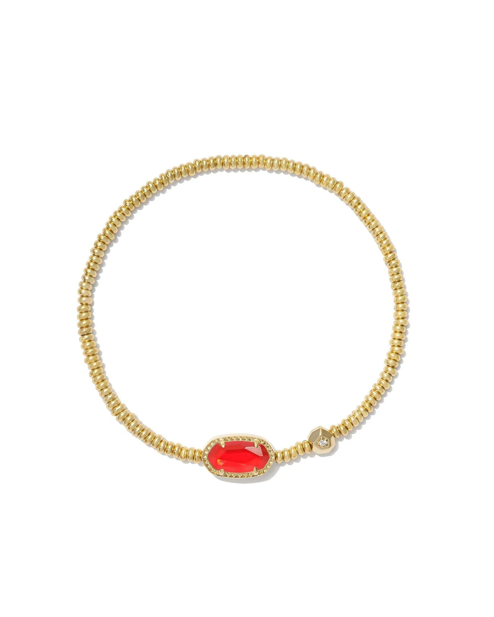 Kendra Scott Grayson Stretch Bracelet in Gold Red Illusion