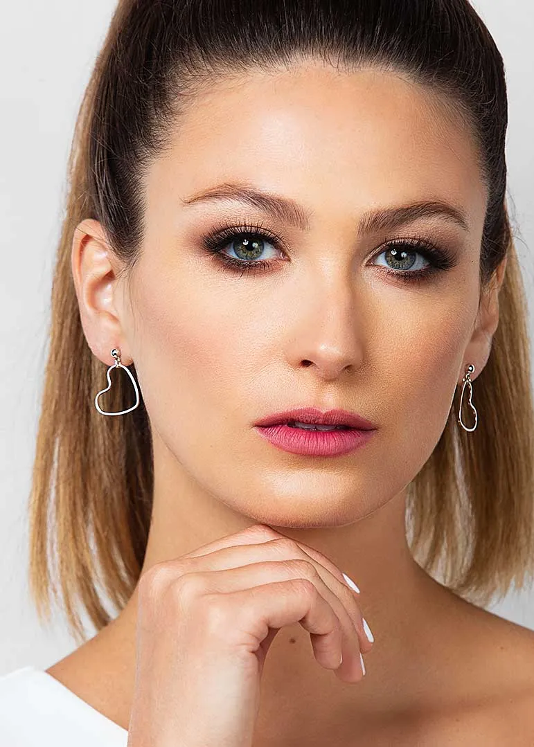 Kim Heart Stud Earrings