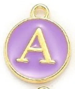 Lavender Initial Letter Charms - Add On to Necklace