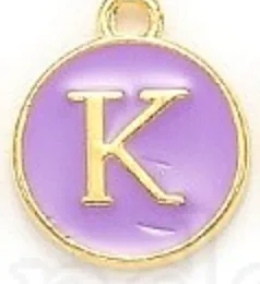 Lavender Initial Letter Charms - Add On to Necklace
