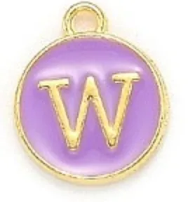 Lavender Initial Letter Charms - Add On to Necklace