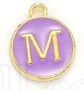 Lavender Initial Letter Charms - Add On to Necklace