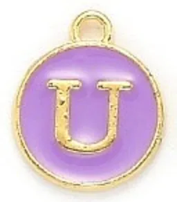 Lavender Initial Letter Charms - Add On to Necklace