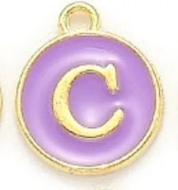 Lavender Initial Letter Charms - Add On to Necklace