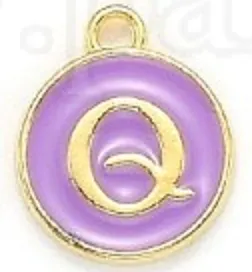 Lavender Initial Letter Charms - Add On to Necklace