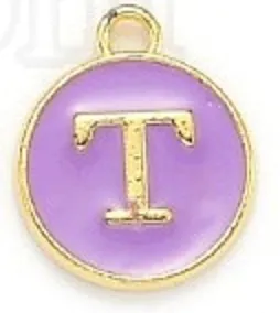 Lavender Initial Letter Charms - Add On to Necklace