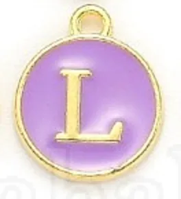 Lavender Initial Letter Charms - Add On to Necklace