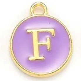 Lavender Initial Letter Charms - Add On to Necklace