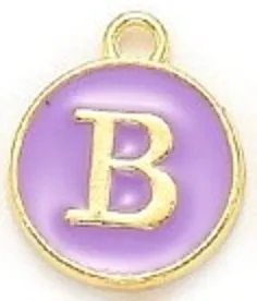 Lavender Initial Letter Charms - Add On to Necklace