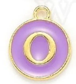 Lavender Initial Letter Charms - Add On to Necklace