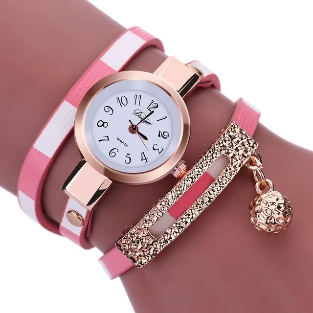 Leather Wrap Around Quartz Watch Women's Dress Bracelet  Wrist Watches Women Clock Luxury Brand Relogio Feminino #LH
