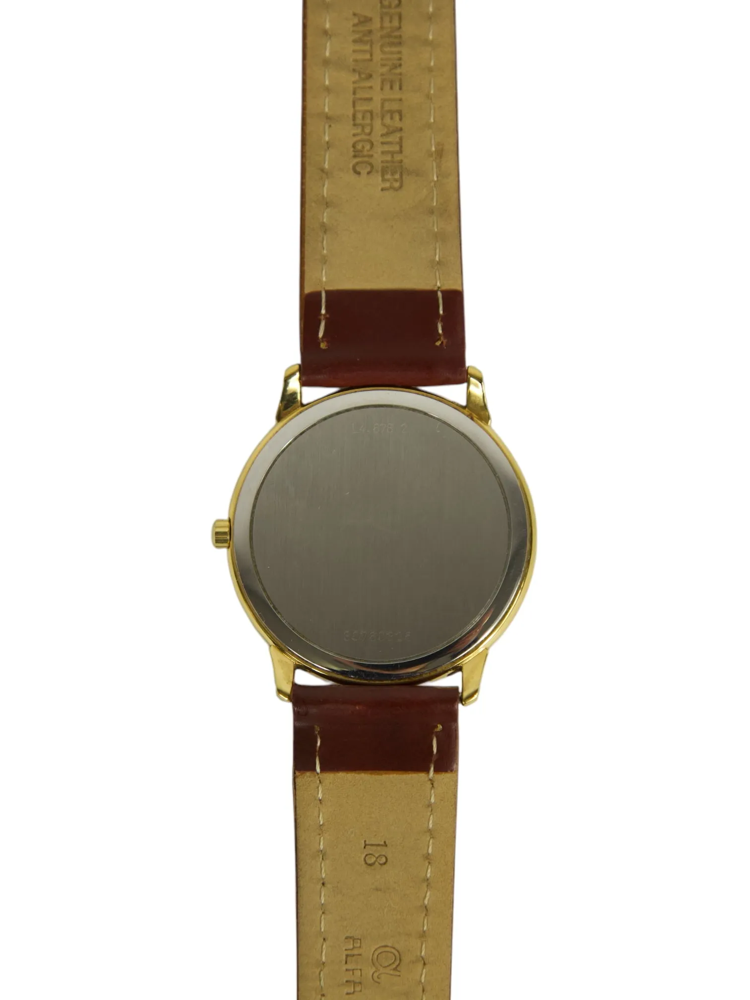 Longines Model L4.676.2 325 Brown Strap Gold Watch