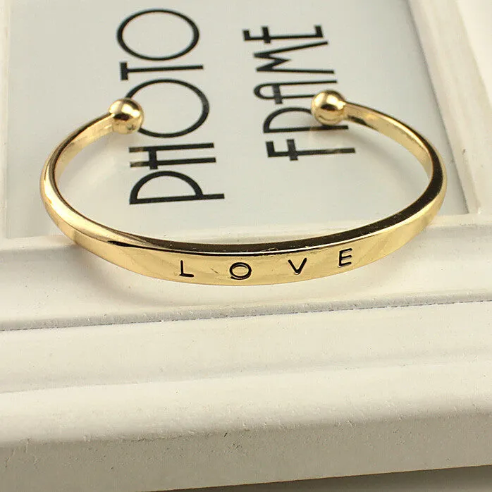 Love Bracelet Simple Europe Style Zinc Alloy Bracelets For Women Bangles material Bracelet simple love Bracelet female