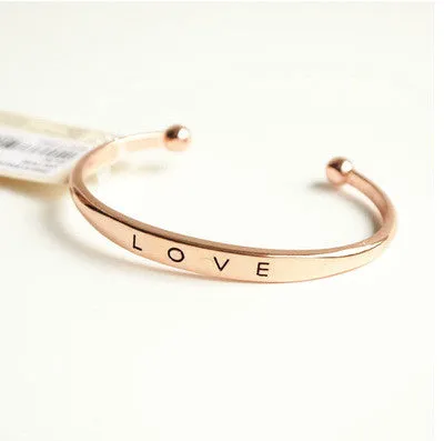 Love Bracelet Simple Europe Style Zinc Alloy Bracelets For Women Bangles material Bracelet simple love Bracelet female