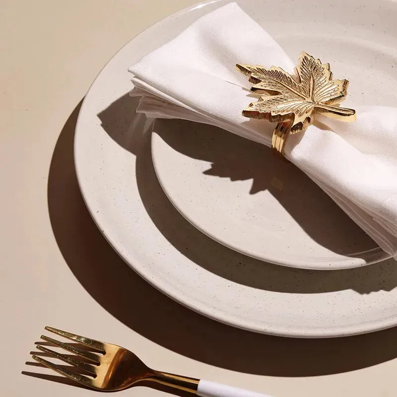 Maple Leaf Elegant Napkin Rings | Set of 4 , 6