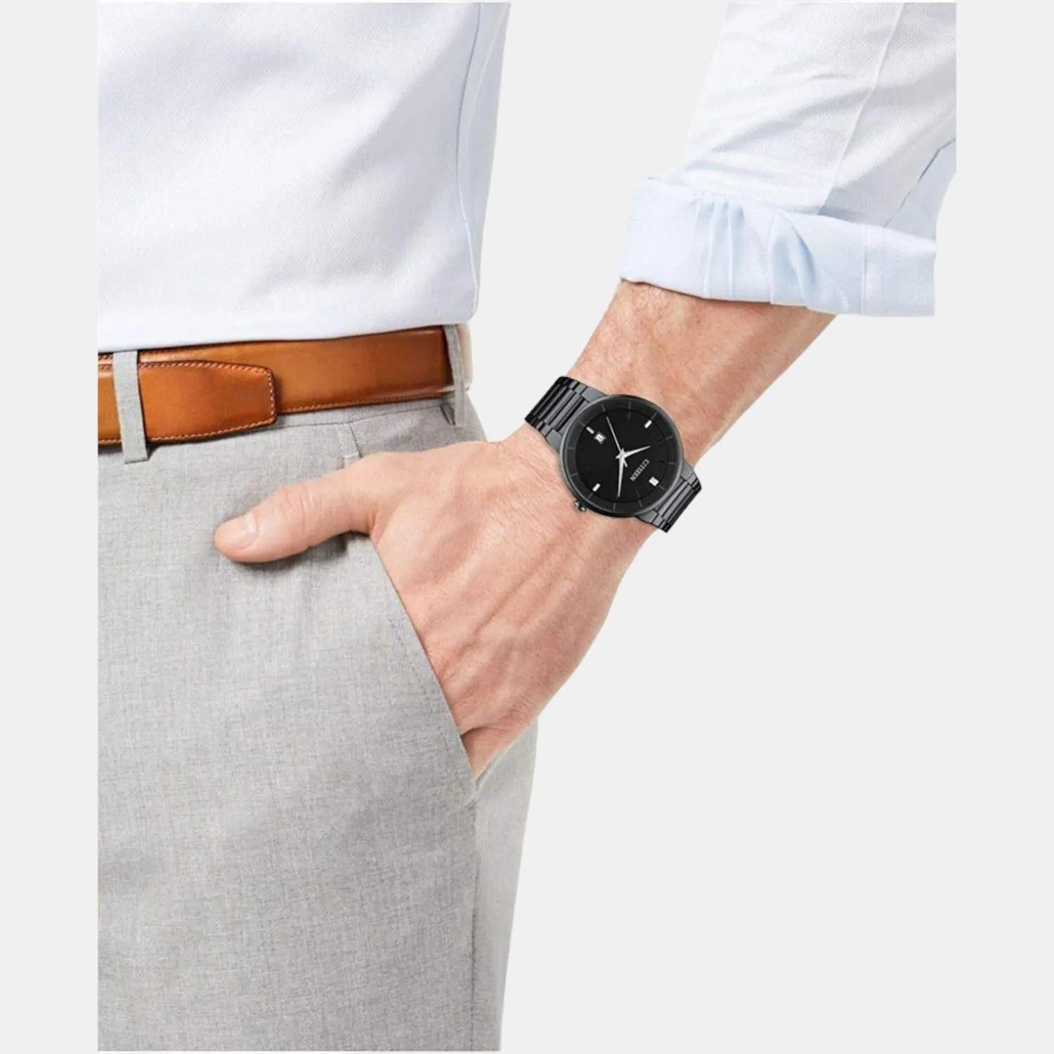 Men's Black Analog Stainless Steel Watch BI5017-50E