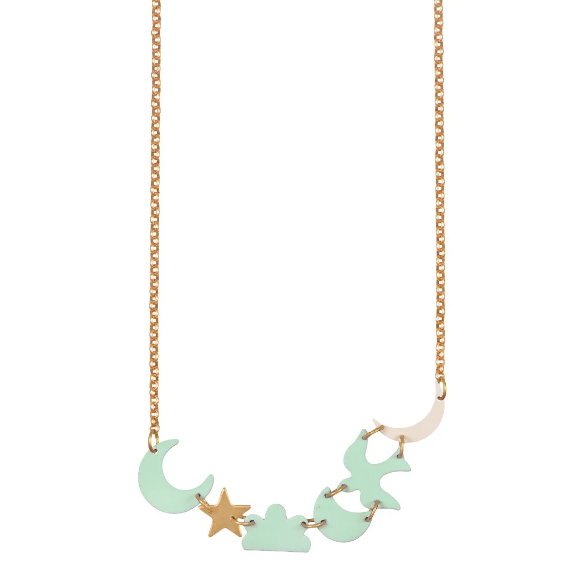 Mint Night Sky Necklace