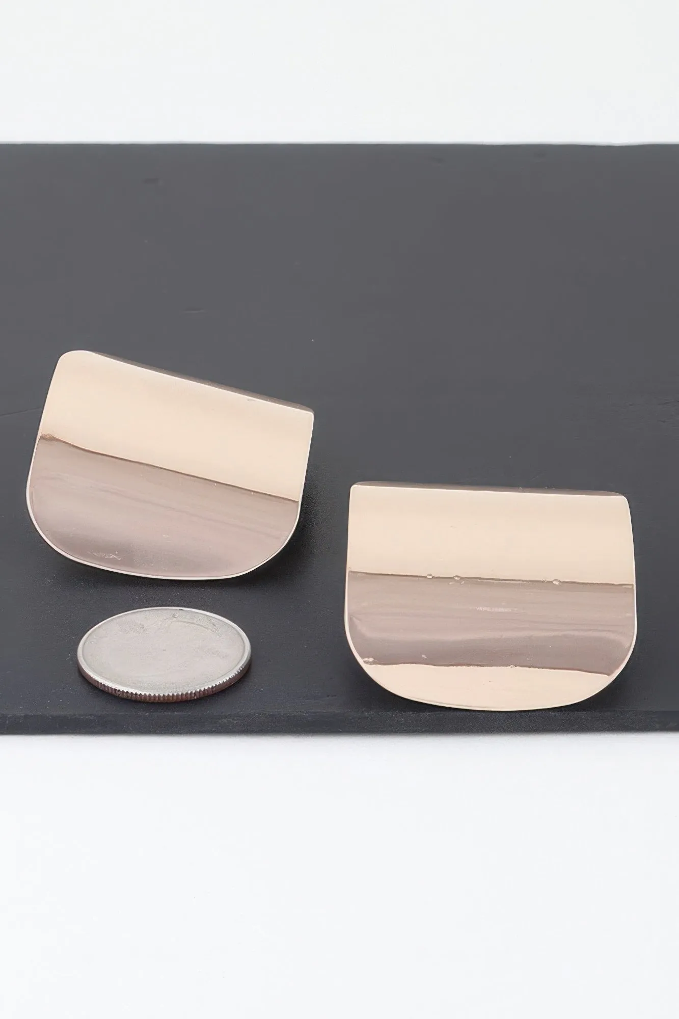 Modern Shiny Plate Earrings