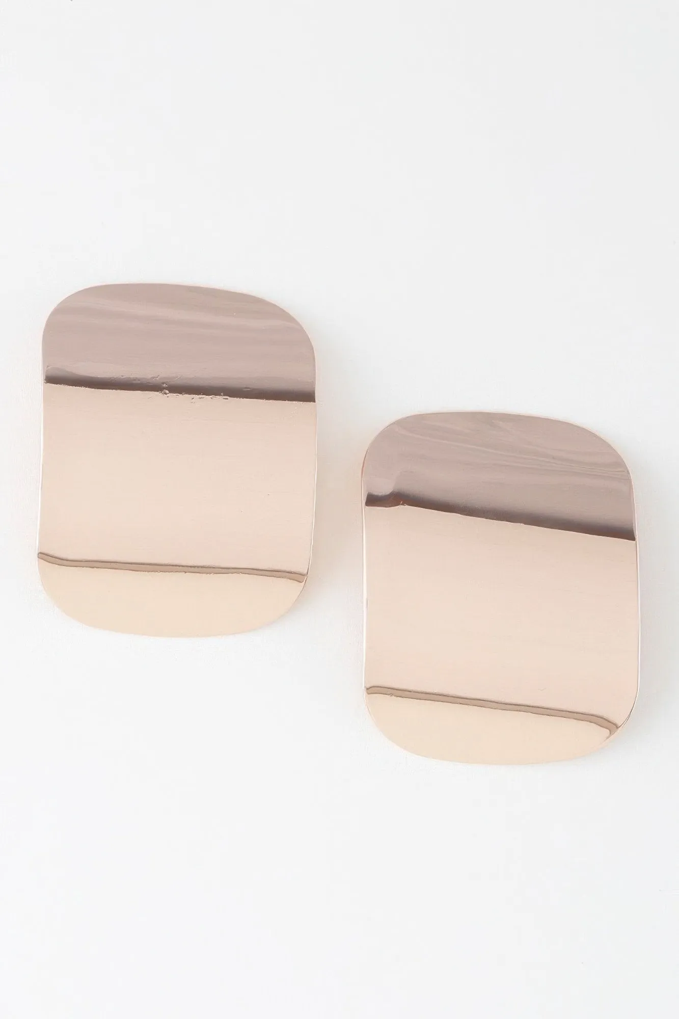 Modern Shiny Plate Earrings