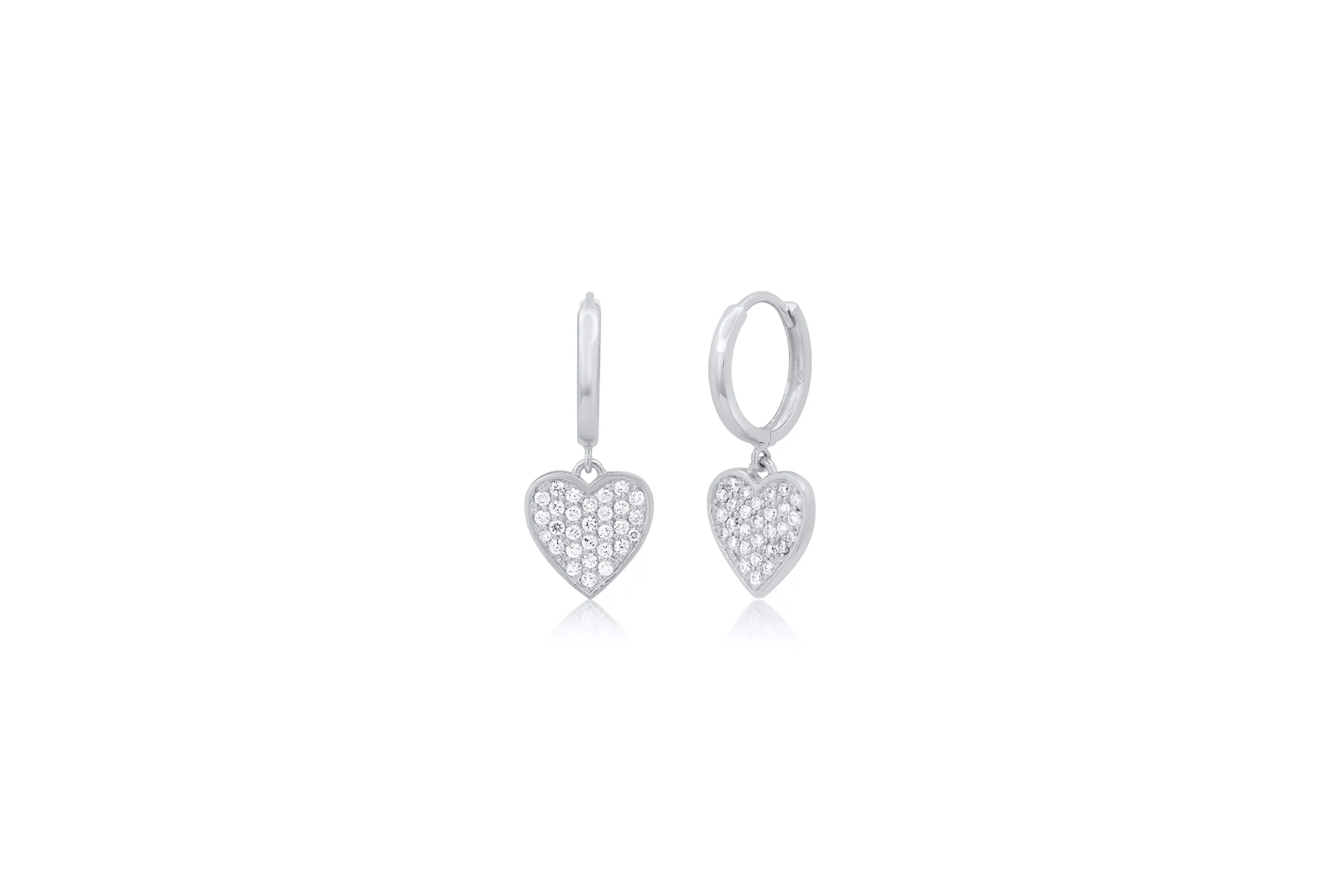 MS X SRJ Small Diamond Heart Earrings