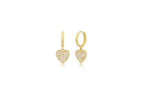 MS X SRJ Small Diamond Heart Earrings