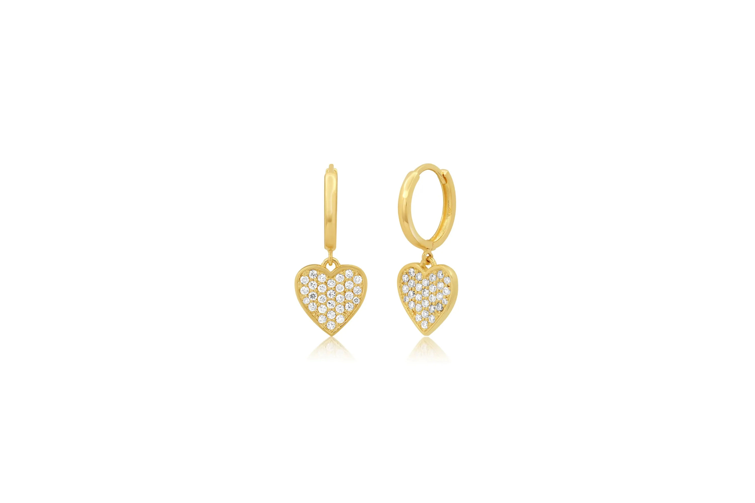 MS X SRJ Small Diamond Heart Earrings