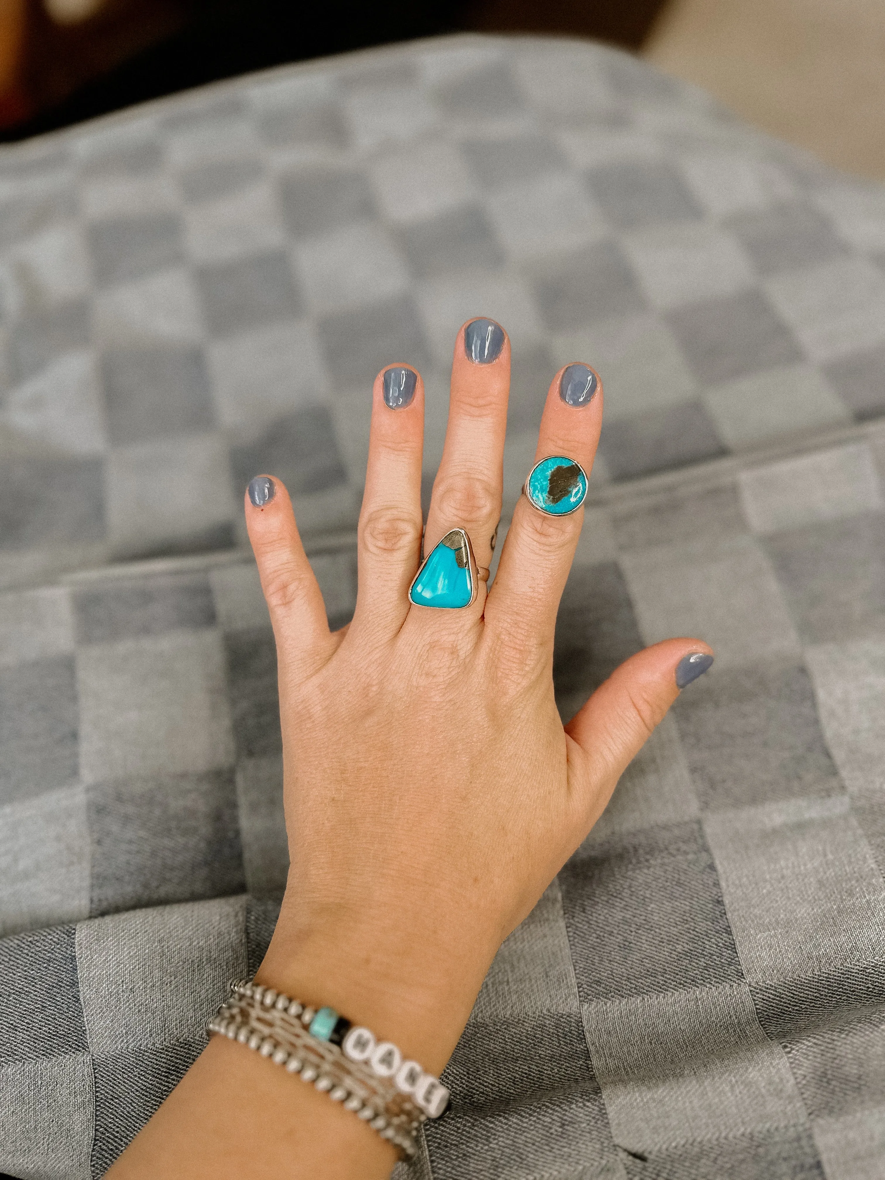 OOAK | Blue Pyrite Turquoise Ring