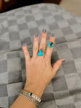 OOAK | Blue Pyrite Turquoise Ring