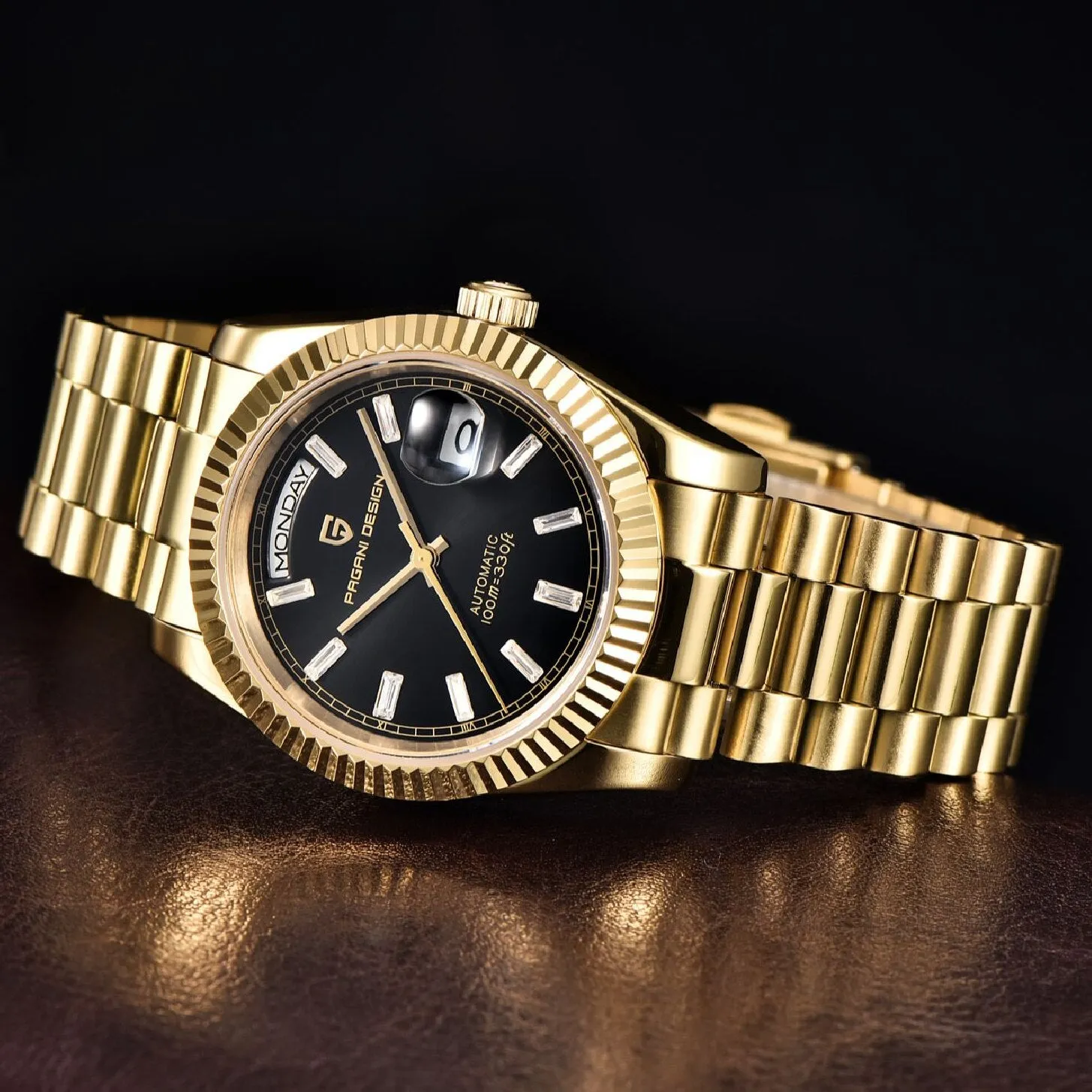 PAGANI DESIGN DD36 Gold Luxury Automatic Mechanical Watch For Men ST16 100M Waterproof 2022 New AR sapphire glass Men&#39;s Watches