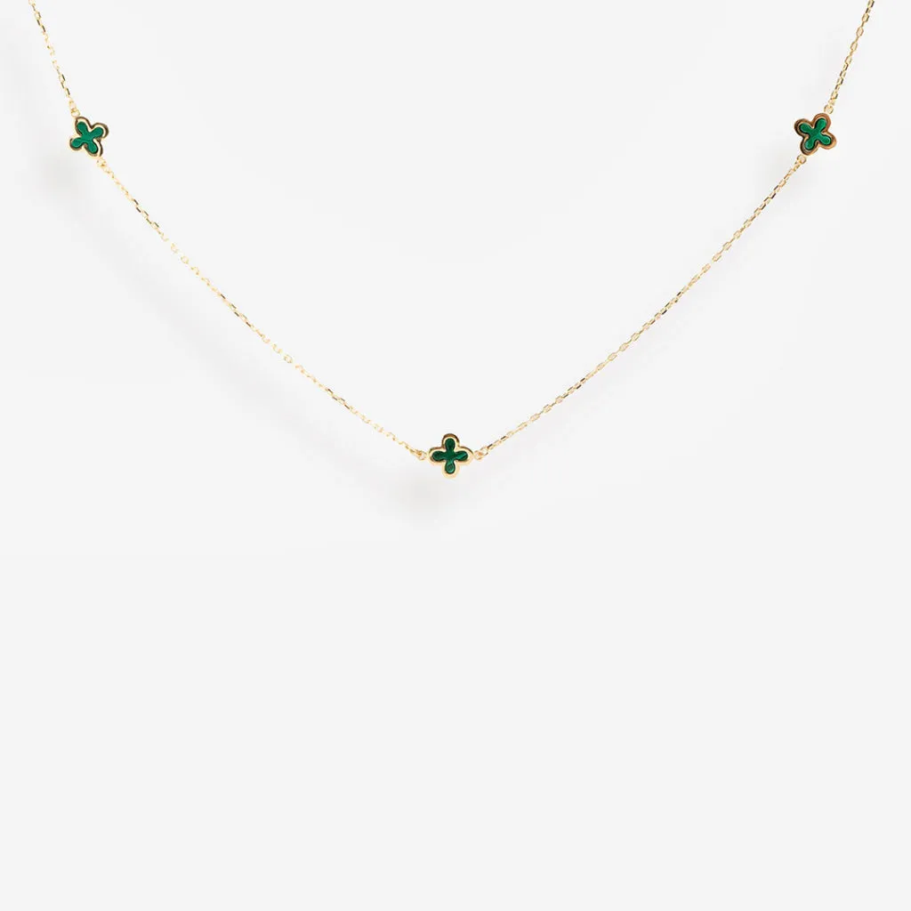 Palace Malachite Necklace | 9ct Gold