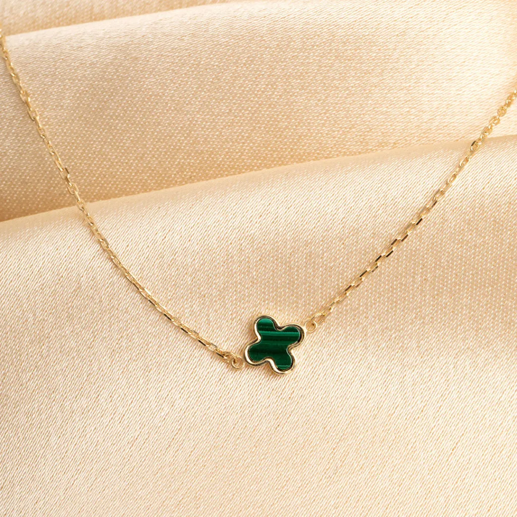 Palace Malachite Necklace | 9ct Gold