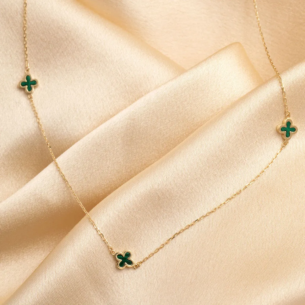 Palace Malachite Necklace | 9ct Gold