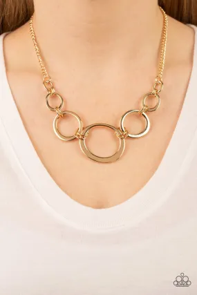 Paparazzi Necklace ~ Short Circuit - Gold