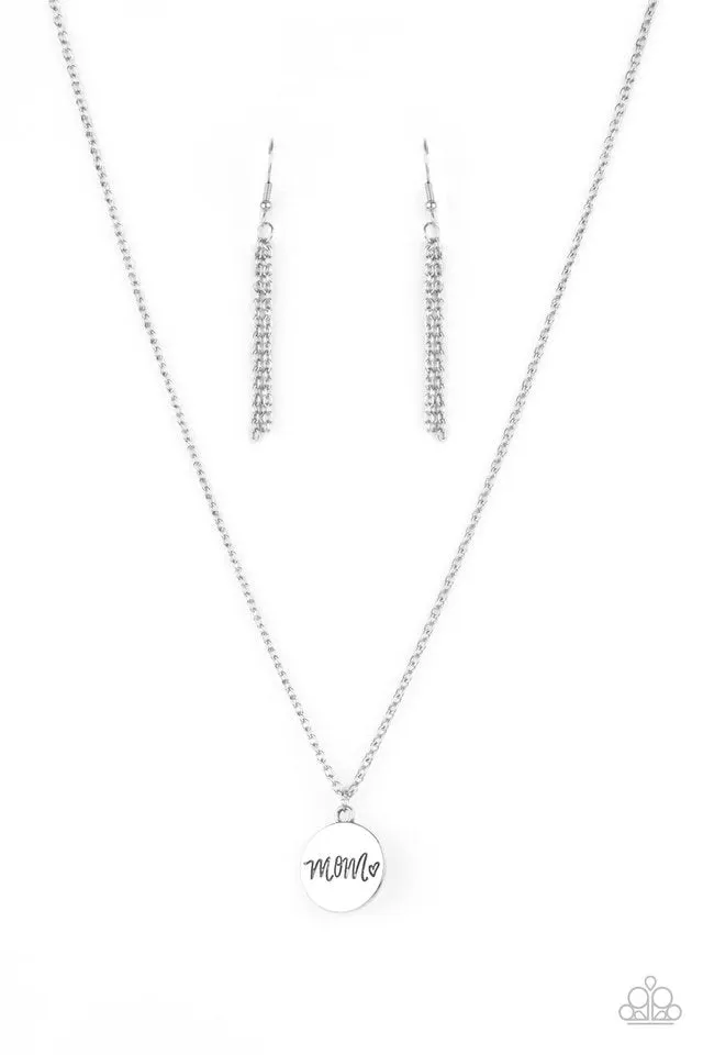 Paparazzi Necklace ~ The Cool Mom - Silver