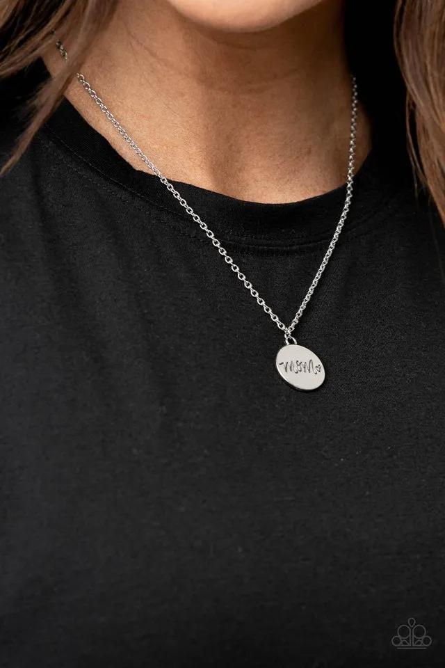 Paparazzi Necklace ~ The Cool Mom - Silver