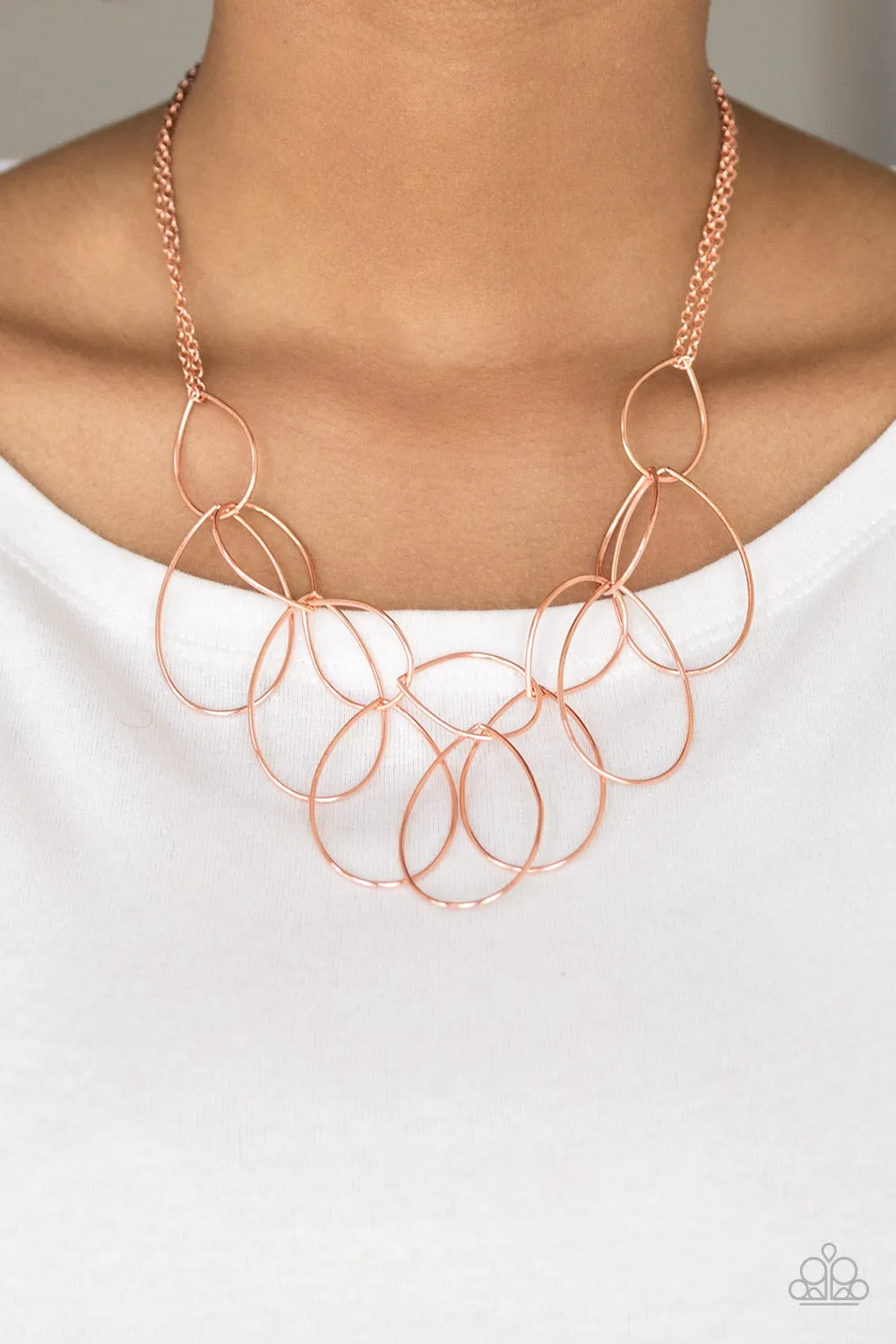 Paparazzi Top-TEAR Fashion Copper Short Necklace