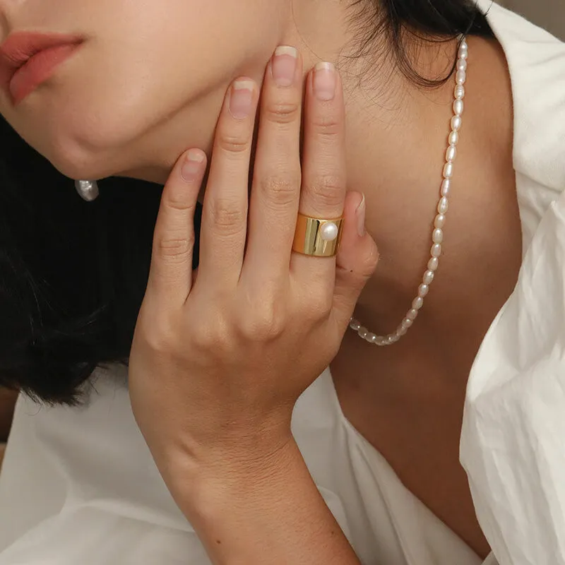 [Presale] Pearl Wide Statement Ring