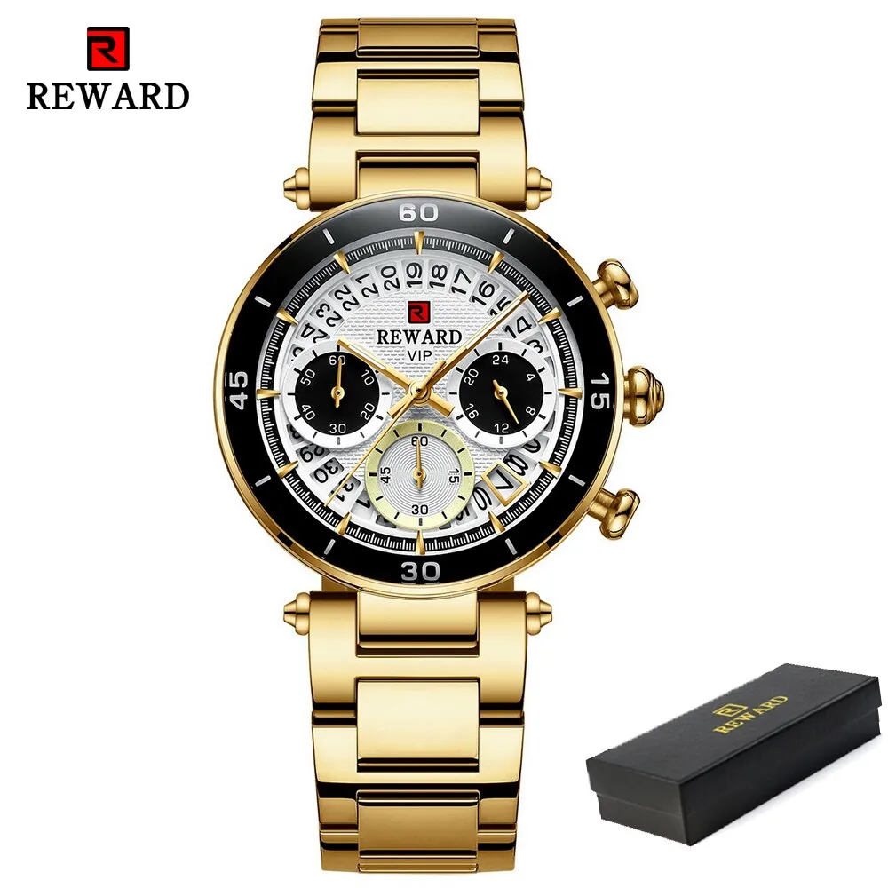 REWARD New Top Luxury Brand Women Watches Waterproof Quartz Clock Ladies Blue Stainless Steel Strap Wristwatch Relogio Feminino