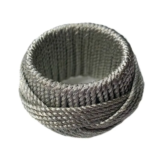Rope Napkin Ring Silver Set of 4